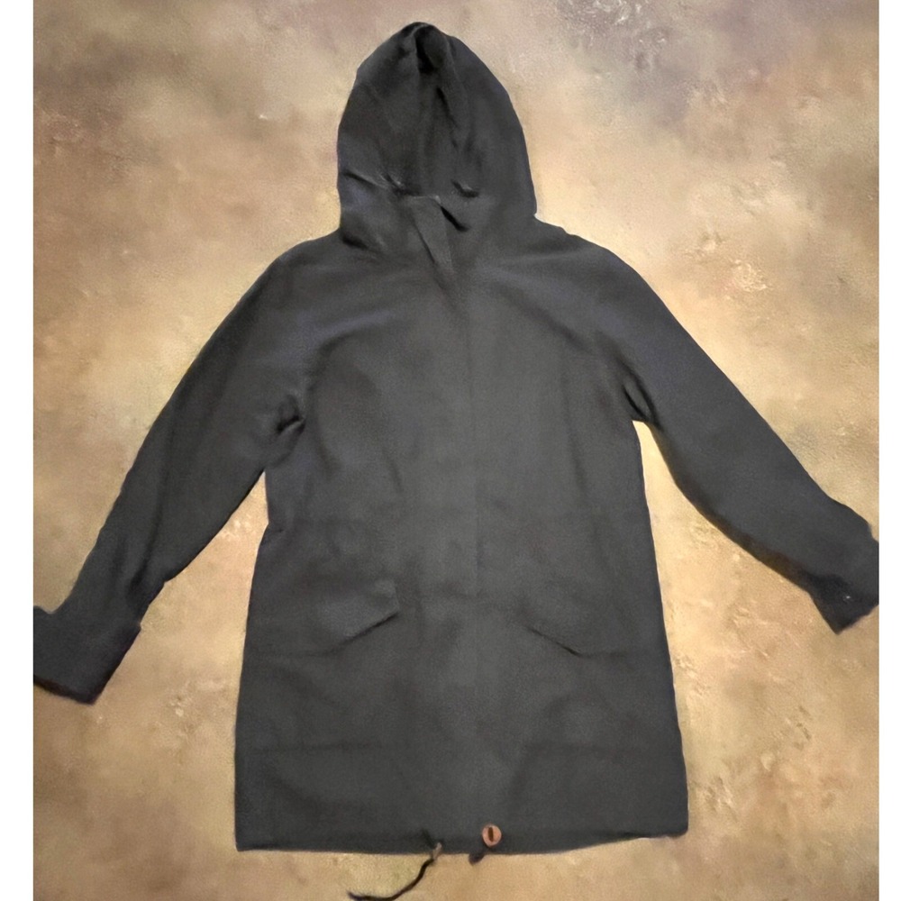 New Abercrombie & Fitch Gray Mid-Length Hooded 100% Cotton Jacket Women M